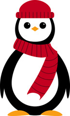 penguin vector design illustration isolated on transparent background 