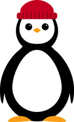 penguin vector design illustration isolated on transparent background 