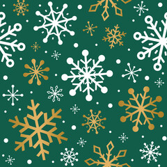 Seamless pattern with abstract snowflakes. Christmas wallpaper design. Vector illustration