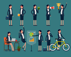 Business people character set. Concept business teamwork vector illustration