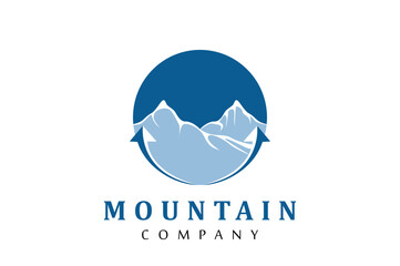 Mountain and Marketing Statistics Arrow business financial logo design