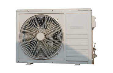 Isolated Air Conditioner outdoor unit on transparent background
