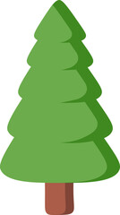 Christmas evergreen tree flat icon Outdoor decor