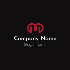 Minimalistic logo in the form of a ram, the color is a bright red gradient