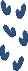Wild animal footprints flat icon Steps and trails