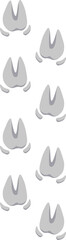 Obraz na płótnie Canvas Moose footprint flat icon Animal steps and trails