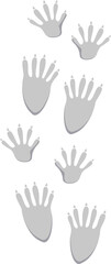 Obraz premium Wild animal footprint flat icon Steps and trails