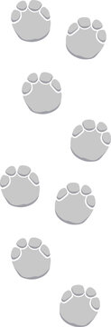 Elephant footprint flat icon Wildlife Steps and trails