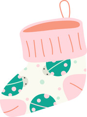 Warm baby socks flat icon Care for child