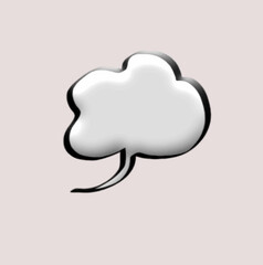 3D blank speech bubble. design vector icon illustration