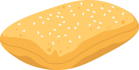 Puff pastry bun flat icon Fragrant dessert Bakery