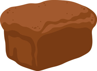 Banana bread flat icon Tasty dessert Fragrant baking