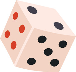 Gambling cube flat icon Board game Entertainment