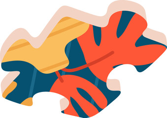 Puzzle element flat icon Board game for friends Entertainment