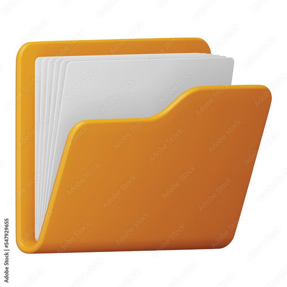 Poster folder 3d rendering isometric icon.