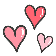 Tiny heart doodle cartoon love Valentine decoration