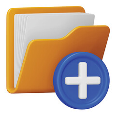 Obraz premium New folder 3d rendering isometric icon.