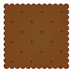 Square crispy cookie. vector illustration