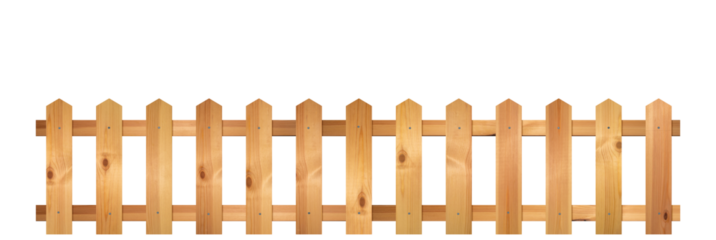 Rural wooden fence isolated. png