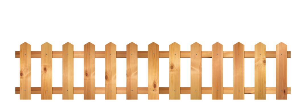 Rural wooden fence isolated. png