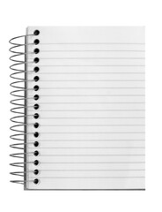 a notebook isolation on the transparent background