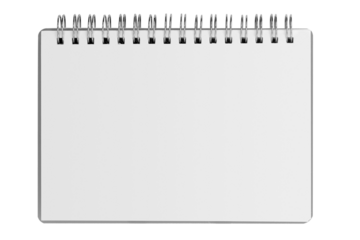 a notebook isolation on the transparent background