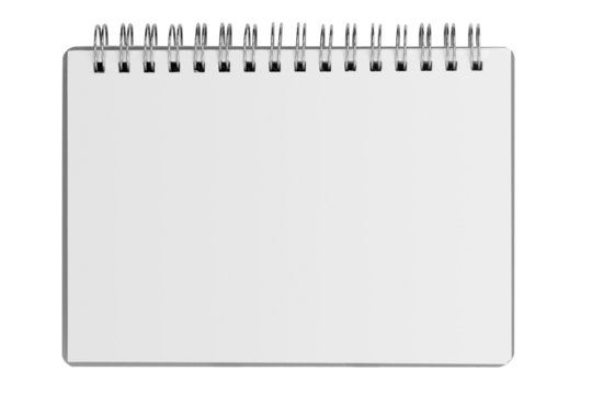 a notebook isolation on the transparent background