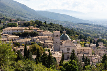 Fototapeta na wymiar Panorama der Altstadt von Assisi