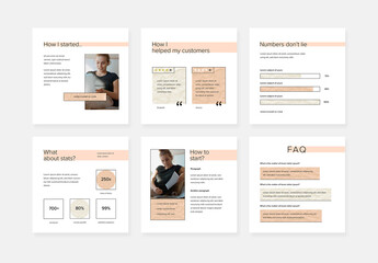 Minimal and Elegant Social Media Templates For Business Coaches