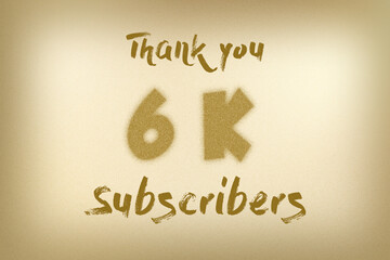 6 K  subscribers celebration greeting banner with Dust Style Design