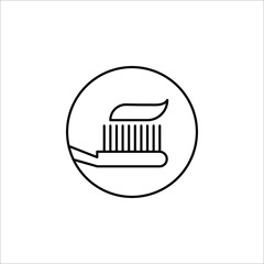 Toothbrush icon. Oral care, mouth hygiene symbol. Fresh breath sign. vector illustration on white background