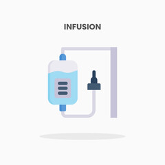 Infusion icon flat. Vector illustration on white background. Can used for web, app, digital product, presentation, UI and many more.