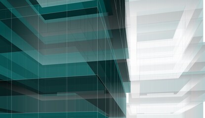 Abstract architectural background 3d illustration