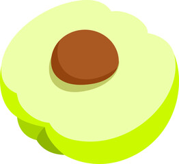 Gooseberry half cut colorful style