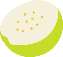 Guava half cut colorful style