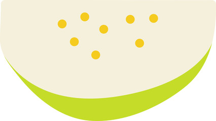 Guava sliced cut colorful style