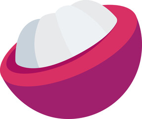 Mangosteen half cut colorful style