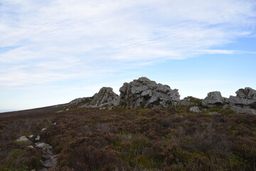 the top of stiperstones in the Shropshire hills