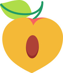 Peach cut colorful style