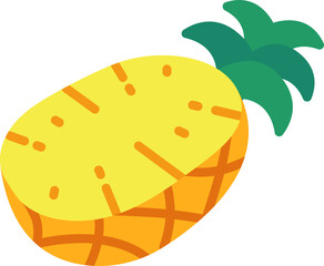 Pineapple half cut colorful style