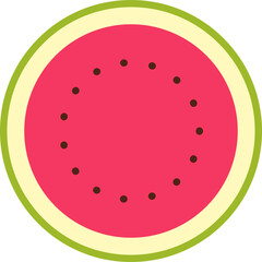 Fototapeta premium Watermelon cut colorful style