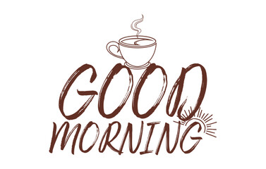 good morning coffee t shirt design