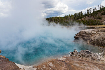 Hot spring at Yellowstone National Park. USA.