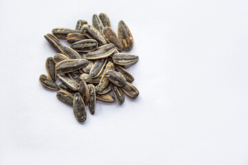 sunflower seeds isolated on white background