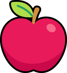 Apple colorful with black stroke
