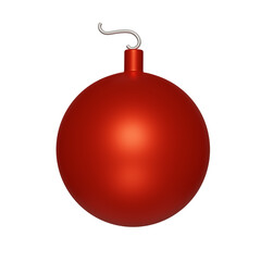 Red Christmas Ball Decoration Transparent PNG