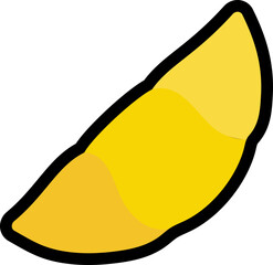 Durian peeled colorful with black stroke