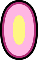 Jamun cut colorful with black stroke
