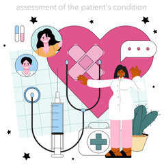 Therapist concept. Healthcare and prevention, modern disease