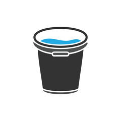 Water bucket icon design template vector isolated illustration